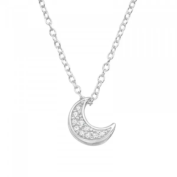 Moon Sterling Silver Necklace