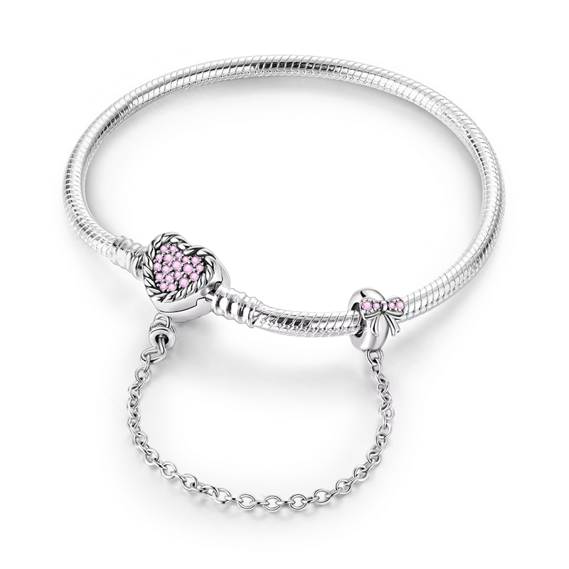 Women’s Silver Charm Bracelet – Heart, Dreamcatcher & Butterfly Design, DIY-Friendly