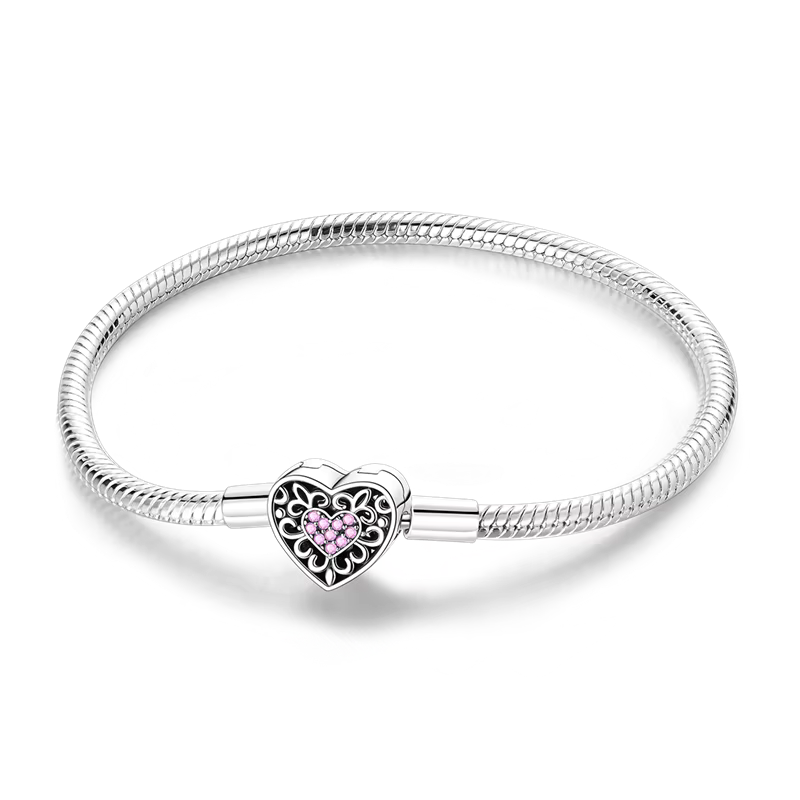 Women’s Silver Charm Bracelet – Heart, Dreamcatcher & Butterfly Design, DIY-Friendly