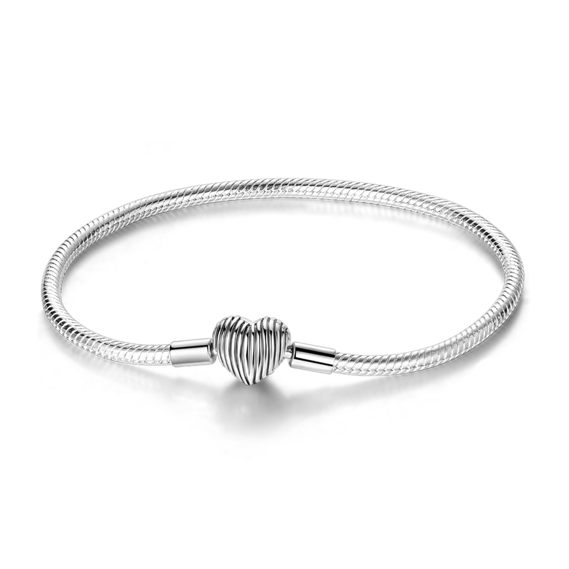 Women’s Silver Charm Bracelet – Heart, Dreamcatcher & Butterfly Design, DIY-Friendly